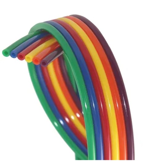 Fre-Thane 85A Multi-Colored Ribbon PUR Tubing, 1/8" OD x .066" ID, Six Tube