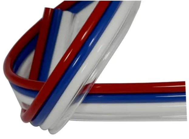 Fre-Thane 95A Multi-Colored Ribbon PUR Tubing, 1/4" OD x .160" ID, Quad Tube