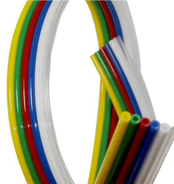 Fre-Thane 95A Multi-Colored Ribbon PUR Tubing, 5/32" OD x 3/32" ID (4mm x 2.4mm), Six Tube