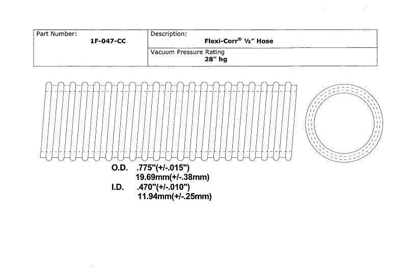 Flexi-Corr® Hose, 1/2" ID