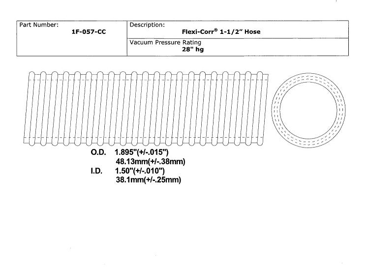 Flexi-Corr® Hose, 1-1/2" ID