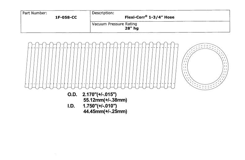 Flexi-Corr® Hose, 1-3/4" ID