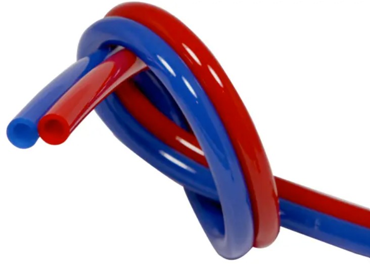 Fre-Thane 95A Multi-Colored Ribbon PUR Tubing, 3/8" OD x .245" ID, Twin